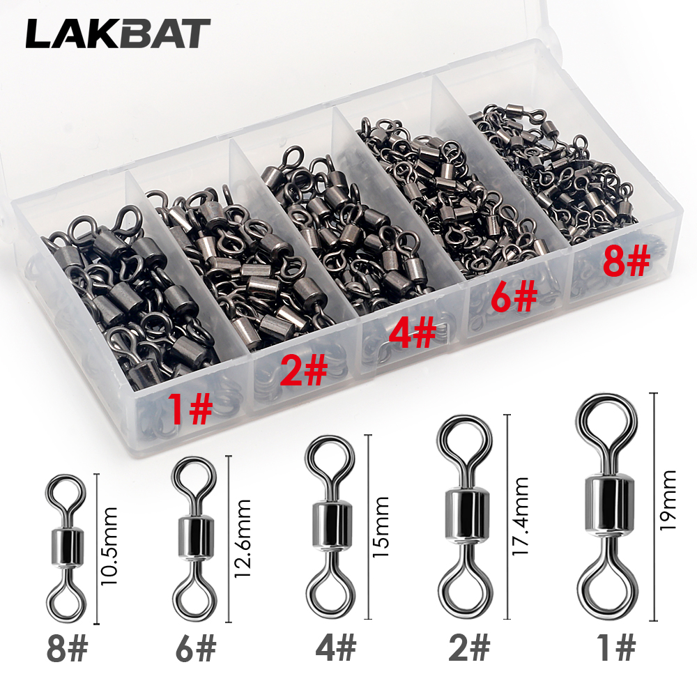 Monofilament Line - 100PCS Stainless Steel Fishing Swivel Bearing