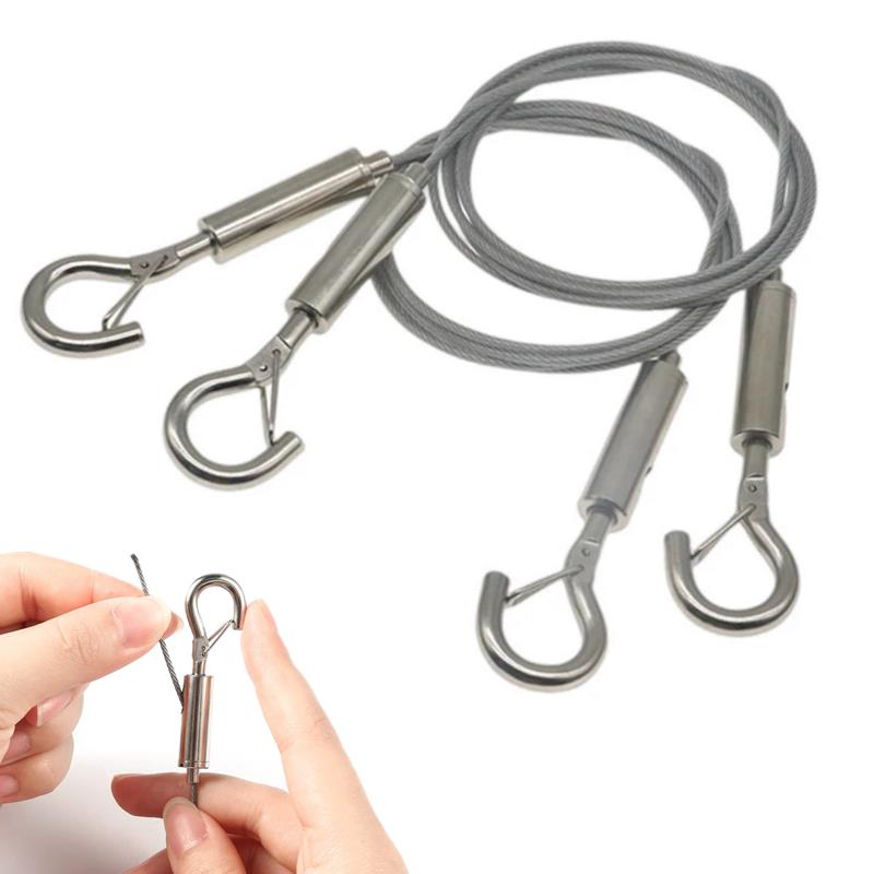 Tippet Line - Adjustable Stainless Steel Spring Hook 1Pc