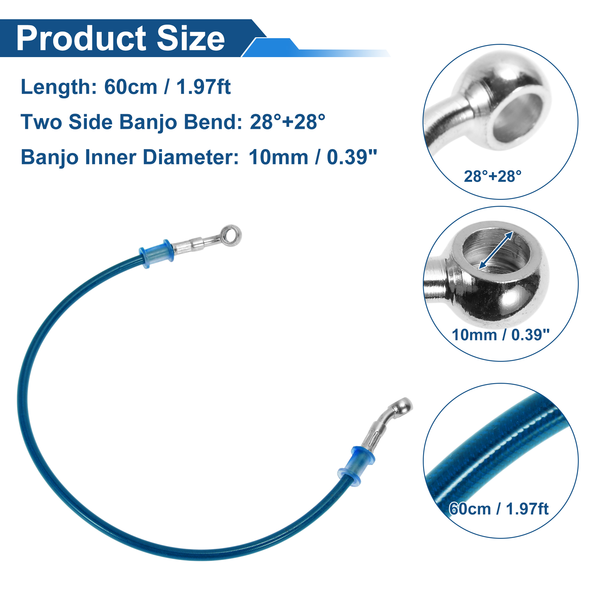 Motoforti 60cm Motorcycle Brak - Braided Line review and price
