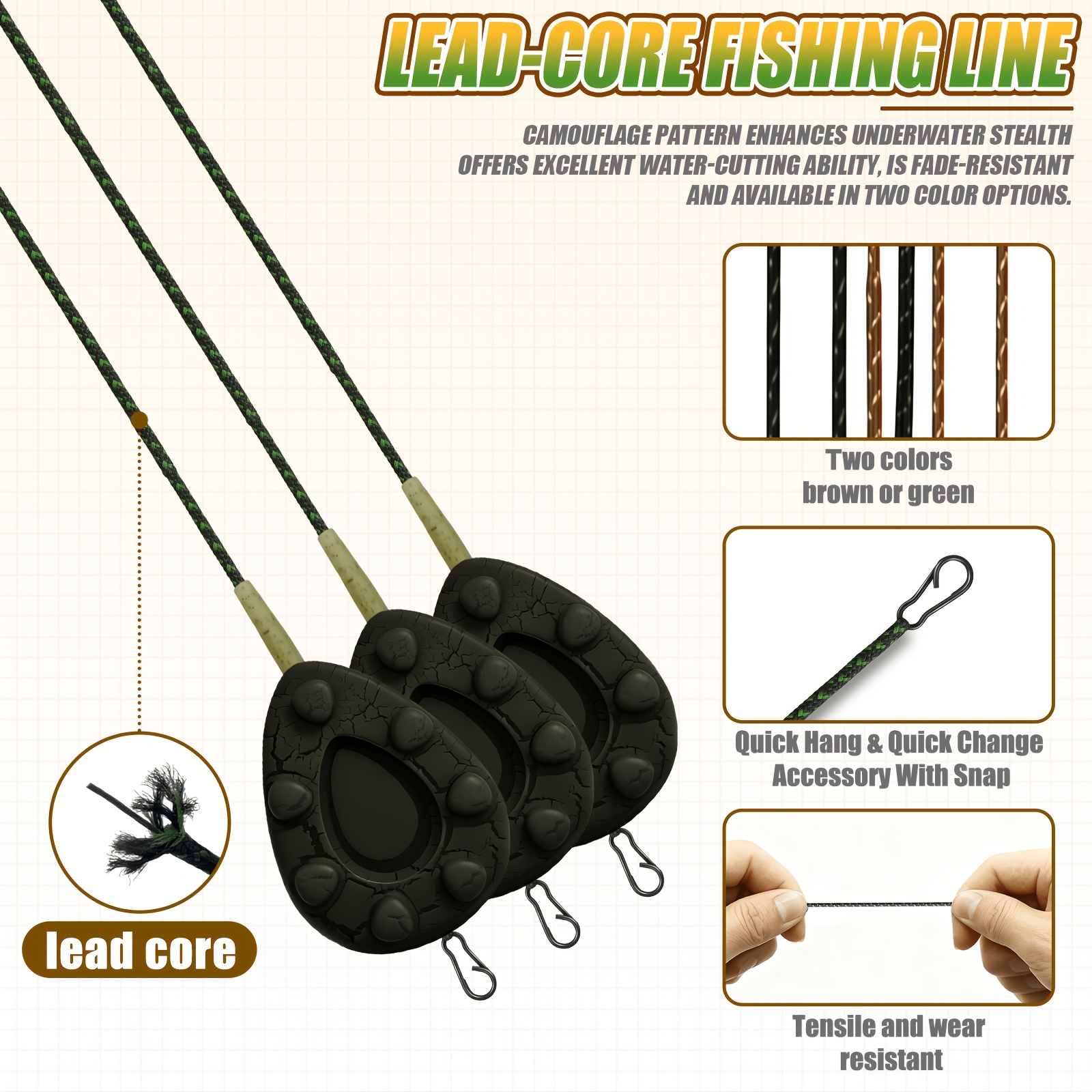 Carp Fishing Leadcore Leaders  - Leader Line review and price