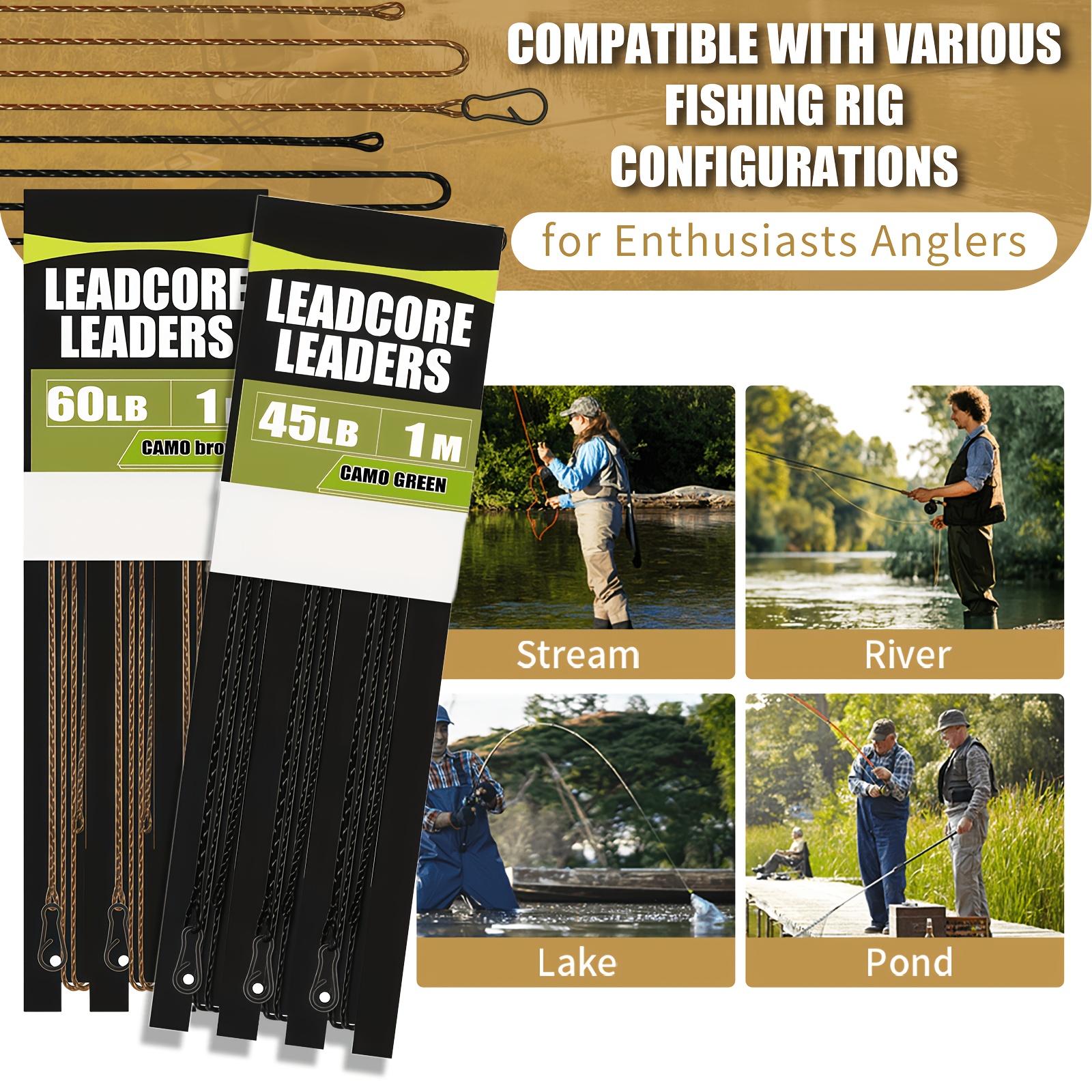 Carp Fishing Leadcore Leaders  - Leader Line review and price