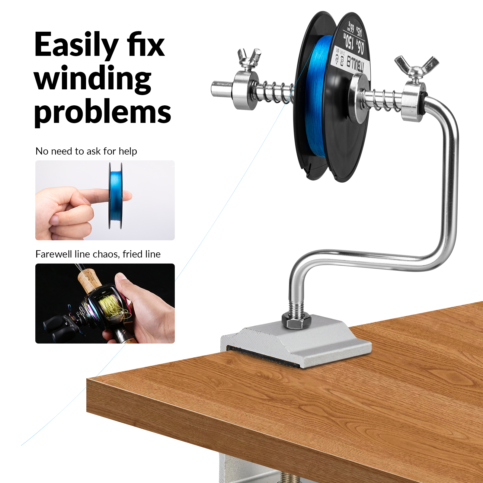 1pcs Portable Aluminum Fishing - Fishing Line Winder review and price