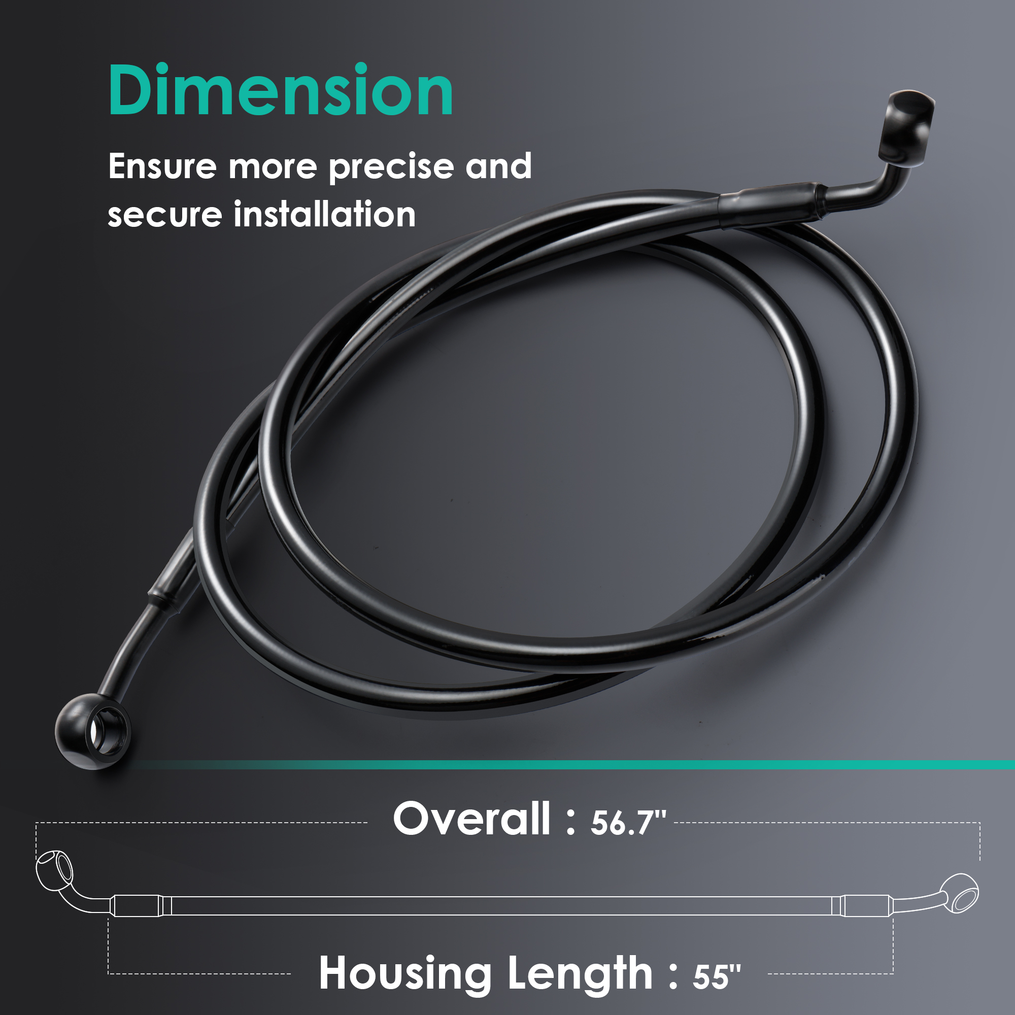 140/145/150CM Front Brake Line - Braided Line review and price