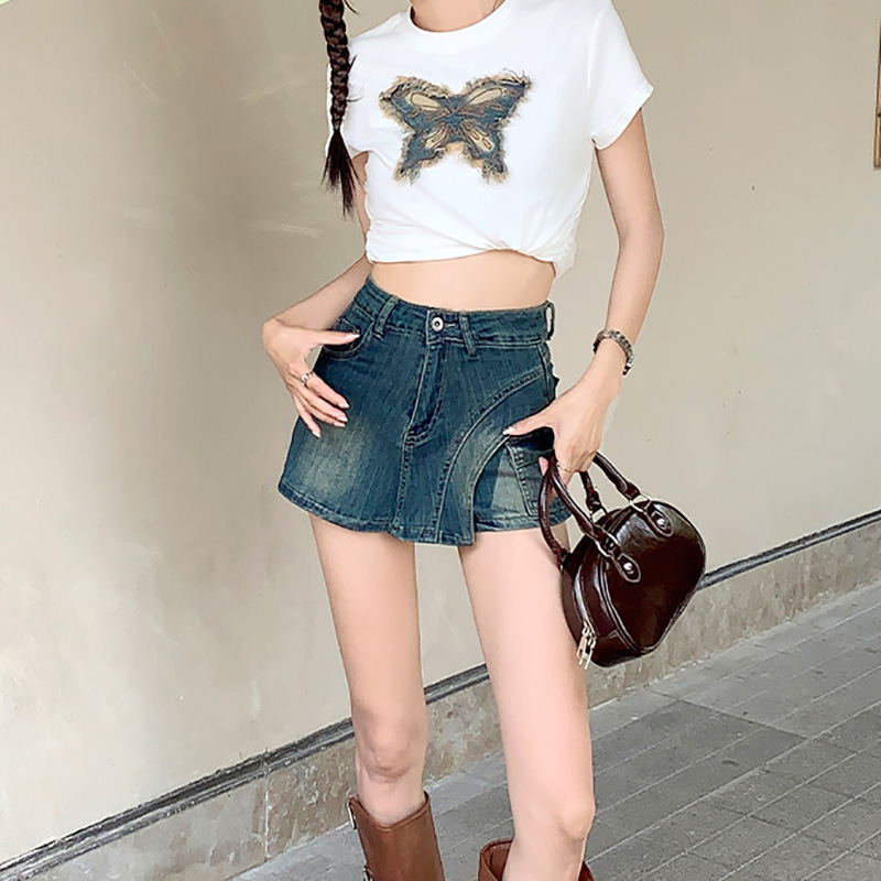 Denim Skirts Women Washed Skir - Fly Line review and price