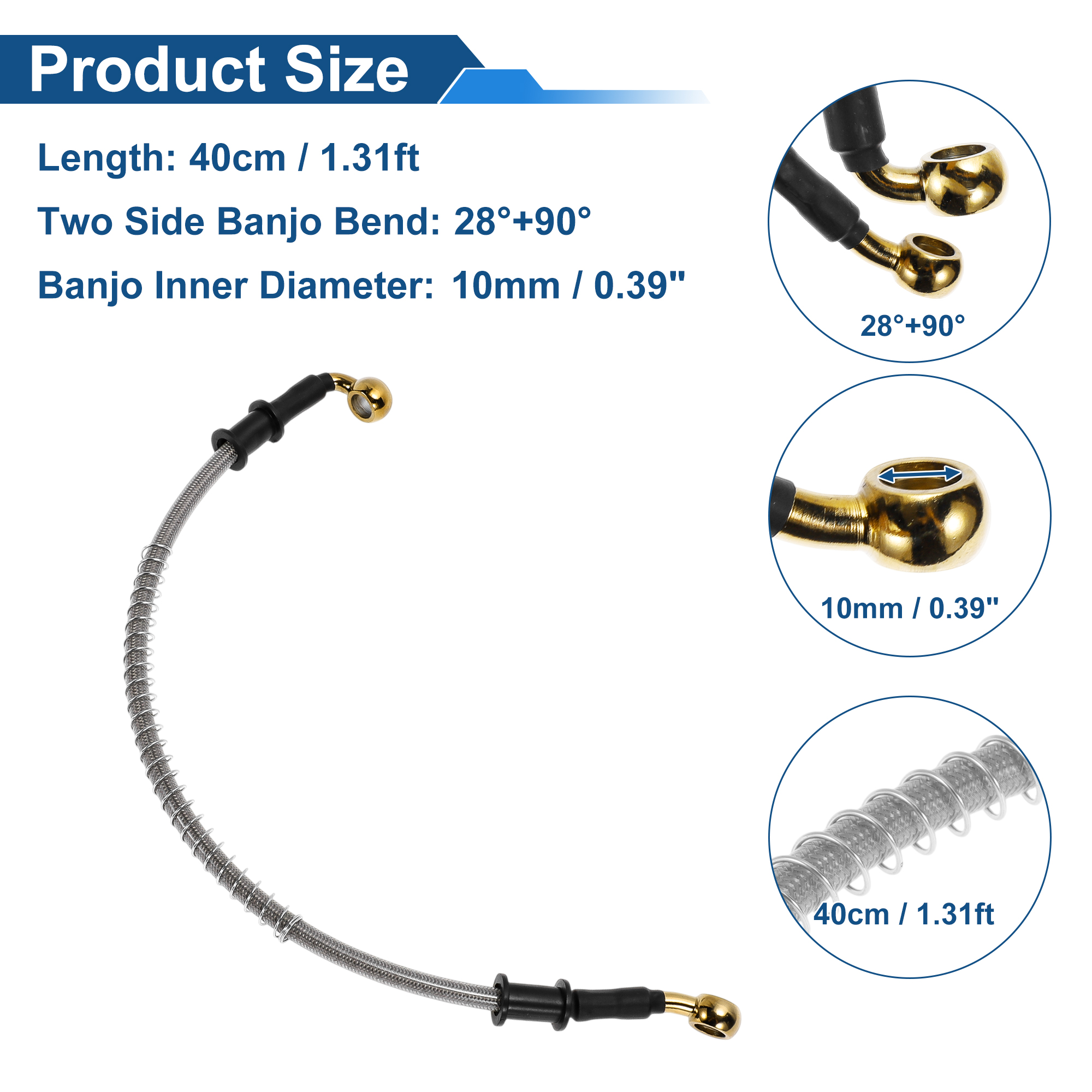 Motoforti 40cm Motorcycle Brak - Braided Line review and price