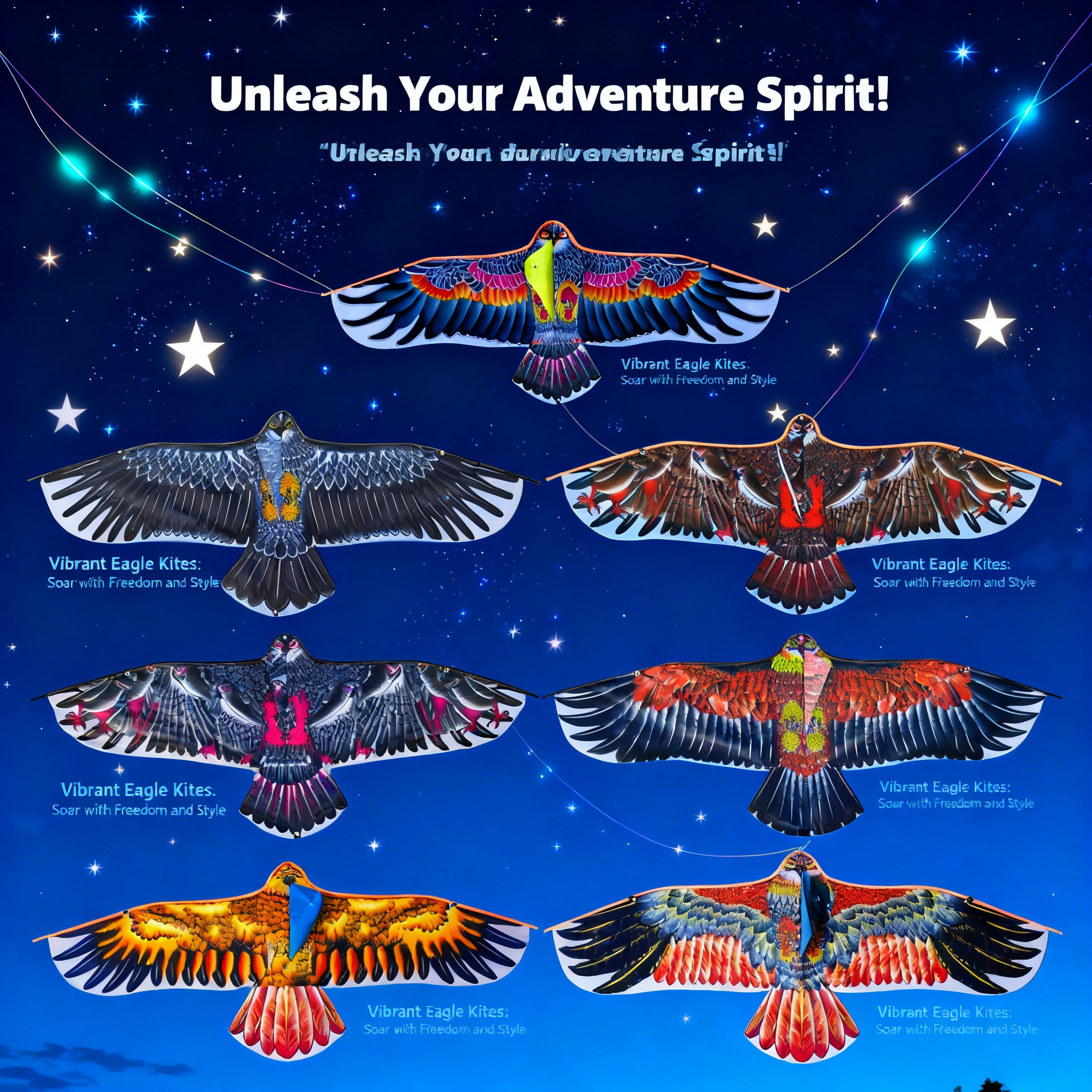 1.1m Eagle Kite With 30m Kite  - Fly Line review and price