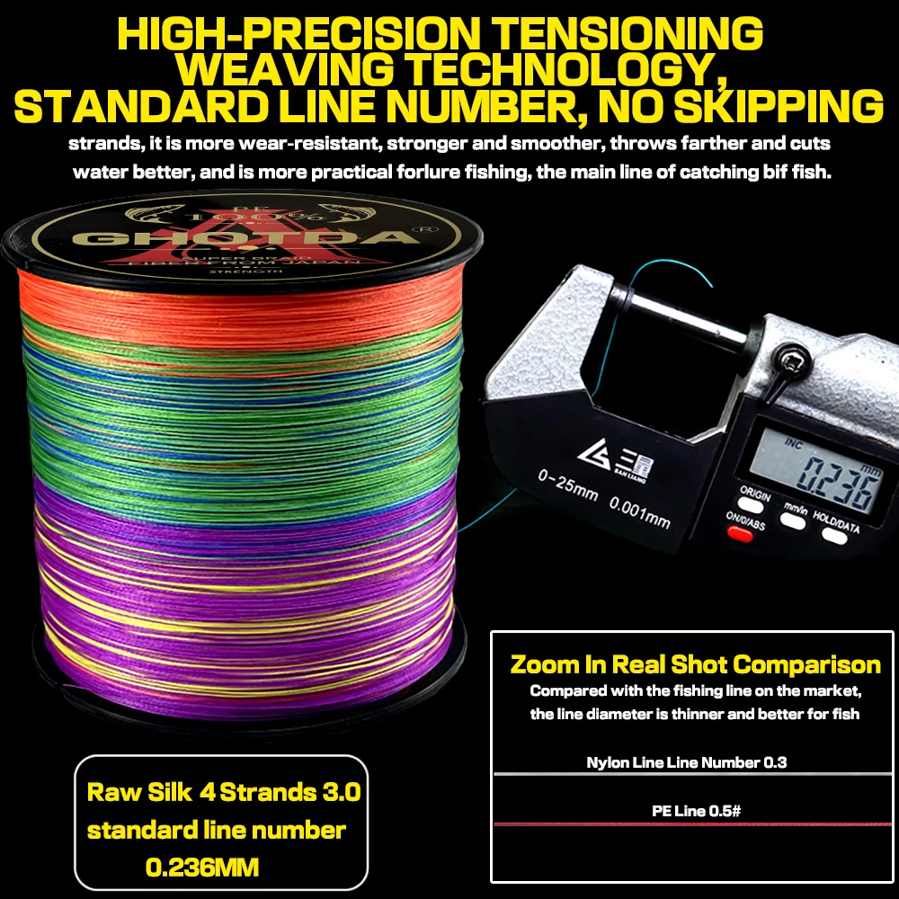 GHOTDA Braid Fishing line 300M - Copolymer Line review and price